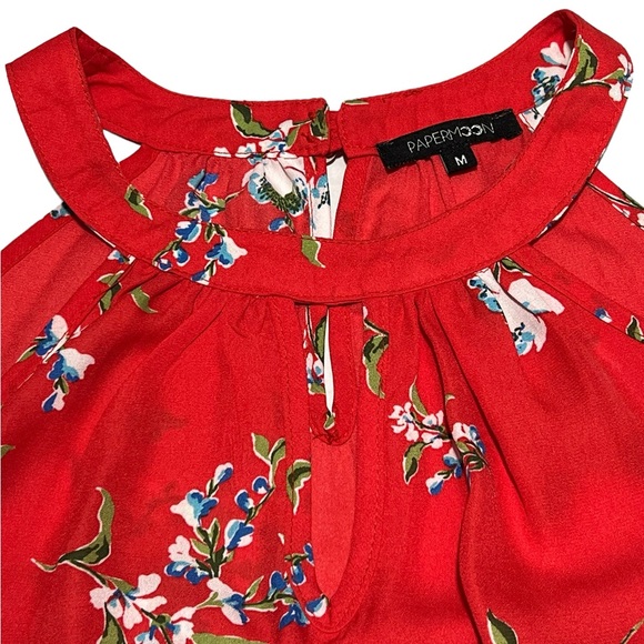 PaperMoon - Womens Floral Strapless Summer Top Sz. MD - Picture 5 of 11